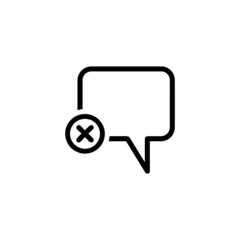Fototapeta premium Delete chat icon