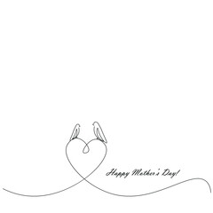 Happy mothers day card vector illustration