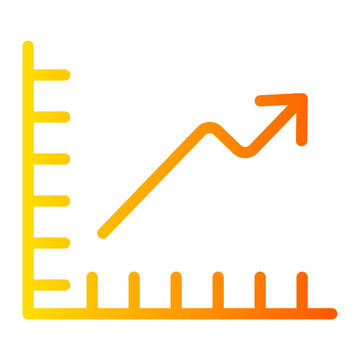 Line Graph Gradient Icon