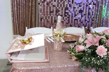 Decorated Table for the Reception; Fifteen Years Old Party