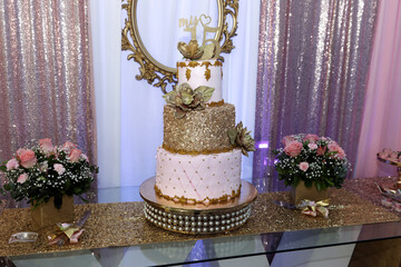 Decorated Table for the Reception; Fifteen Years Old Party