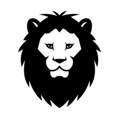 Fototapeta na wymiar Lion head Logo Icon vector illustration Lion face silhouette