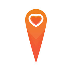 Fototapeta premium love location logo element design template icon