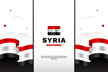 Syria independence day event background