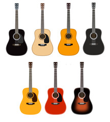 Acoustic Guitars Models / Ai Illustrator / Editable
