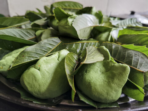Traditional handmade green delicious dumpling 