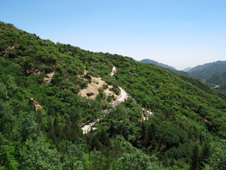 The Great Wall of China in Beijing, China at sunny day

