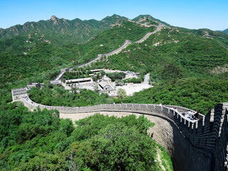 Naklejka premium The Great Wall of China in Beijing, China at sunny day
