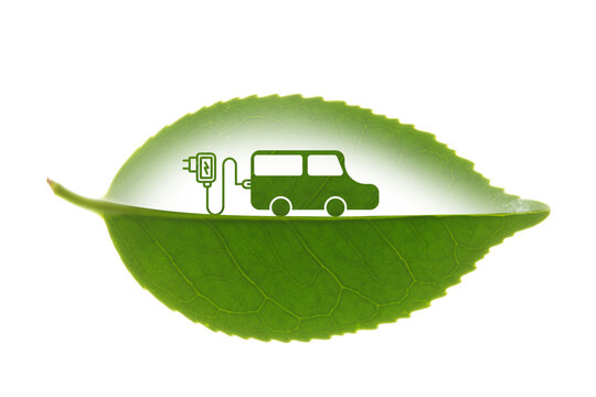 Green environmental protection electric vehicle Composite image