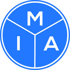MIA letter logo design on white background. MIA  creative circle letter logo concept. MIA letter design.
