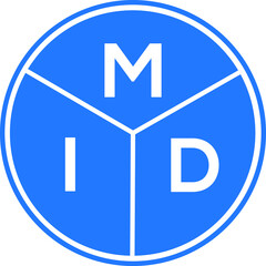 MID letter logo design on white background. MID 
 creative circle letter logo concept. MID letter design.
