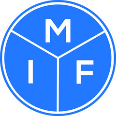MIF letter logo design on white background. MIF  creative circle letter logo concept. MIF letter design.
 - obrazy, fototapety, plakaty