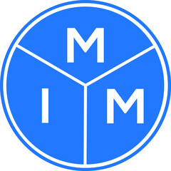 MIM letter logo design on white background. MIM  creative circle letter logo concept. MIM letter design.
