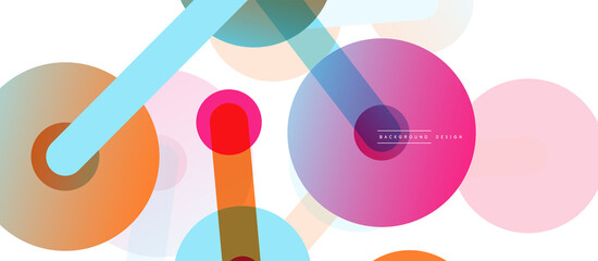 Abstract background. Round dots connected by lines. Trendy techno business template for wallpaper, banner, background or landing