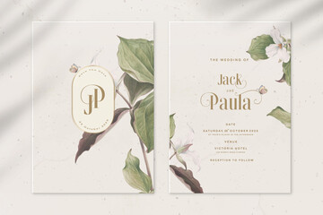 Vintage Wedding Invitation and Save the Date