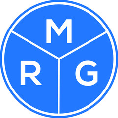 MRG letter logo design on white background. MRG  creative circle letter logo concept. MRG letter design.