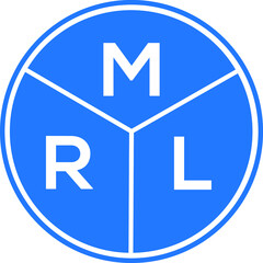 MRL letter logo design on white background. MRL  creative circle letter logo concept. MRL letter design.
