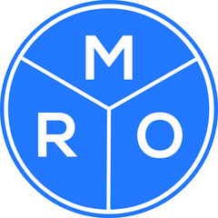 MRO letter logo design on white background. MRO  creative circle letter logo concept. MRO letter design. - obrazy, fototapety, plakaty