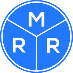 MRR letter logo design on white background. MRR  creative circle letter logo concept. MRR letter design.
