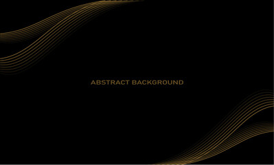 elegant background with abstract gold lines in corners for cover, banner, poster