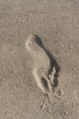 Footprint in the sand