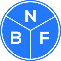 NBF letter logo design on white background. NBF  creative circle letter logo concept. NBF letter design.
