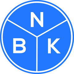 NBK letter logo design on white background. NBK   creative circle letter logo concept. NBK letter design.

