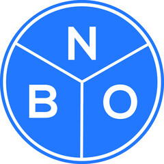 NBO letter logo design on white background. NBO  creative circle letter logo concept. NBO letter design.
