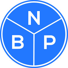 NBP letter logo design on white background. NBP  creative circle letter logo concept. NBP letter design.
