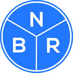 NBR letter logo design on white background. NBR  creative circle letter logo concept. NBR letter design.
