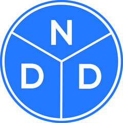 NDD letter logo design on white background. NDD  creative circle letter logo concept. NDD letter design.
