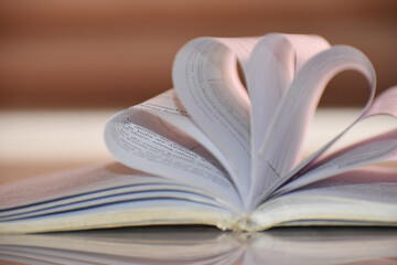 heart shaped book pages