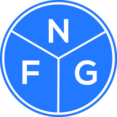 NFG letter logo design on black background. NFG  creative initials letter logo concept. NFG letter design.
