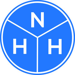 NHH letter logo design on black background. NHH  creative initials letter logo concept. NHH letter design.