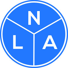 NLA letter logo design on white background. NLA  creative circle letter logo concept. NLA letter design.