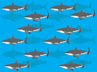 Great White Shark Animation Seamless Wallpaper Background