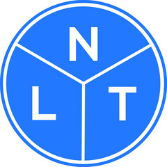NLT letter logo design on white background. NLT  creative circle letter logo concept. NLT letter design.