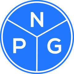 NPG letter logo design on white background. NPG  creative circle letter logo concept. NPG letter design.