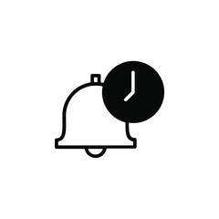 Alarm, Timer Solid Line Icon Vector Illustration Logo Template. Suitable For Many Purposes.