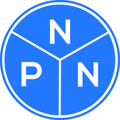 NPN letter logo design on white background. NPN  creative circle letter logo concept. NPN letter design.