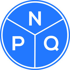 NPQ letter logo design on white background. NPQ  creative circle letter logo concept. NPQ letter design.
