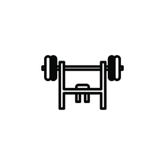 Gym, Fitness, Weight Solid Line Icon Vector Illustration Logo Template. Suitable For Many Purposes.