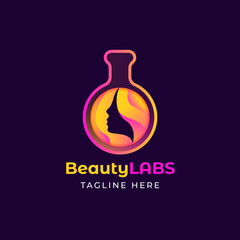 Beauty labs logo with gradient style
