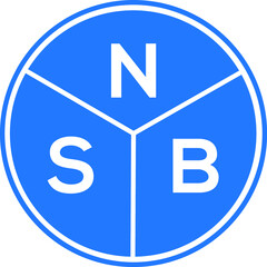 NSB letter logo design on white background. NSB  creative circle letter logo concept. NSB letter design.
