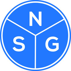 NSG letter logo design on white background. NSG  creative circle letter logo concept. NSG letter design.
