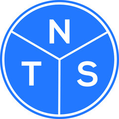 NTS letter logo design on white background. NTS  creative circle letter logo concept. NTS letter design.
