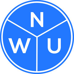 NWU letter logo design on white background. NWU  creative circle letter logo concept. NWU letter design.