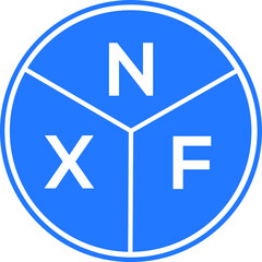NXF letter logo design on white background. NXF  creative circle letter logo concept. NXF letter design.