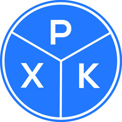 PXK letter logo design on white background. PXK  creative circle letter logo concept. PXK letter design.