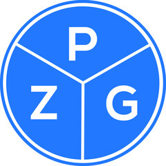 PZG letter logo design on white background. PZG  creative circle letter logo concept. PZG letter design.